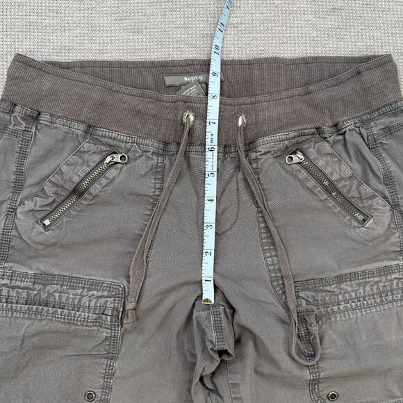 Apt 9 Womens Gray Cargo Capris Sz 6 Drawstring Multiple Pockets Zippers Utility - Picture 9 of 13